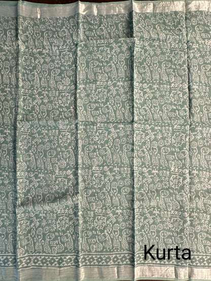 Linen Printed Suit