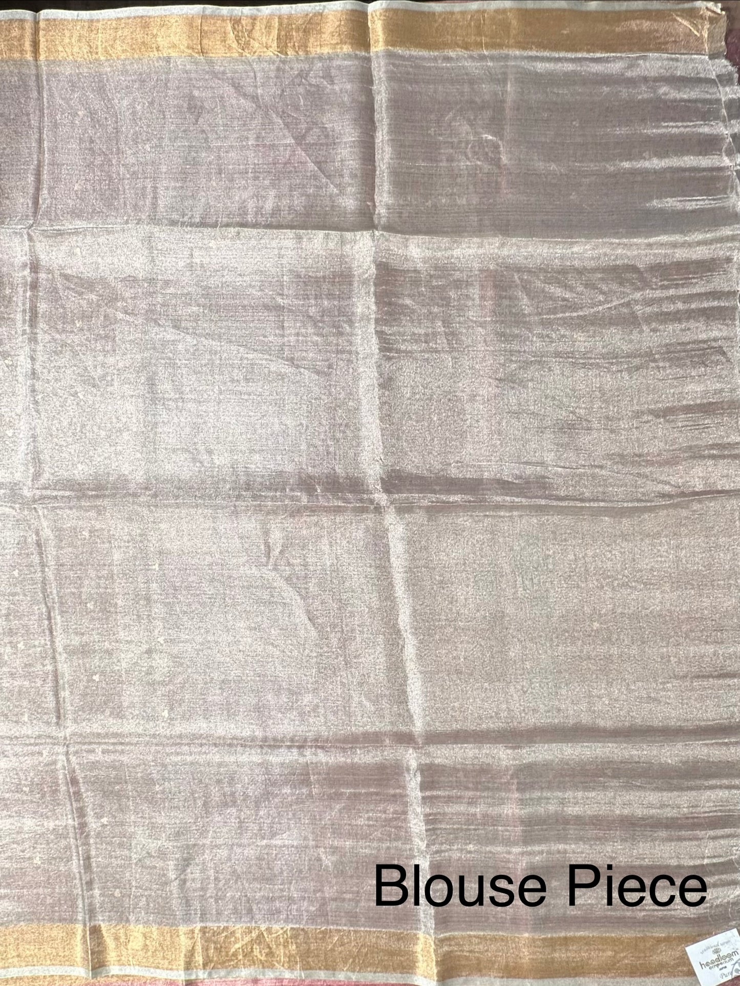 Dusky Pink-Silver Pure Tissue Silk Saree