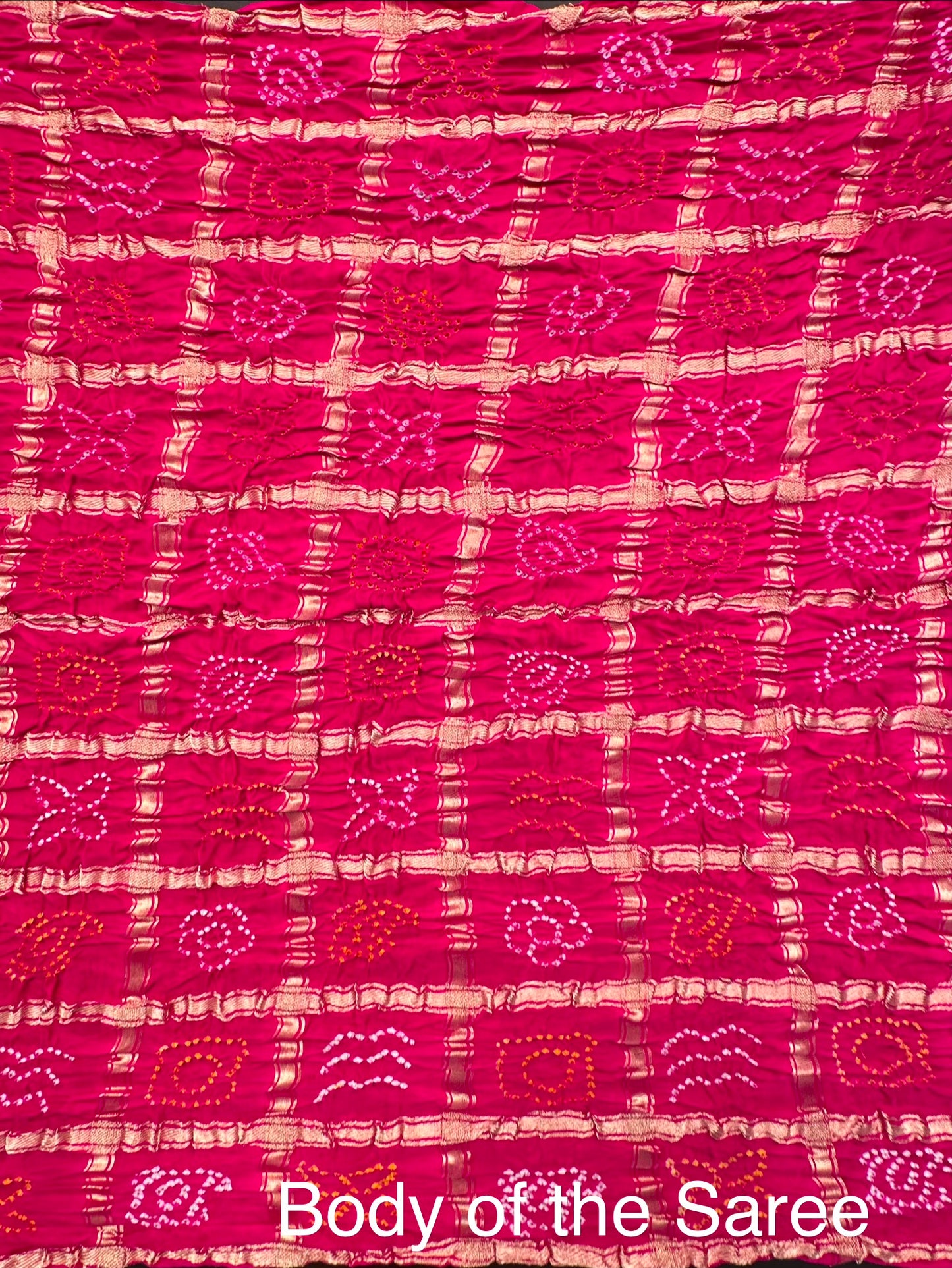 Rani Gharchola Bandhej Gajji Silk Saree