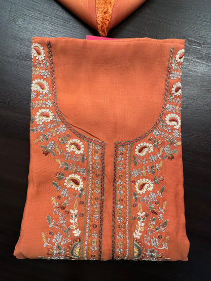 Rust Pittan Work Cotton 3-Piece Suit