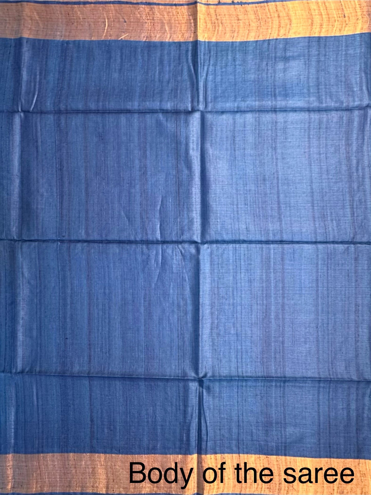 Royal Blue Pure Tussar Silk Saree