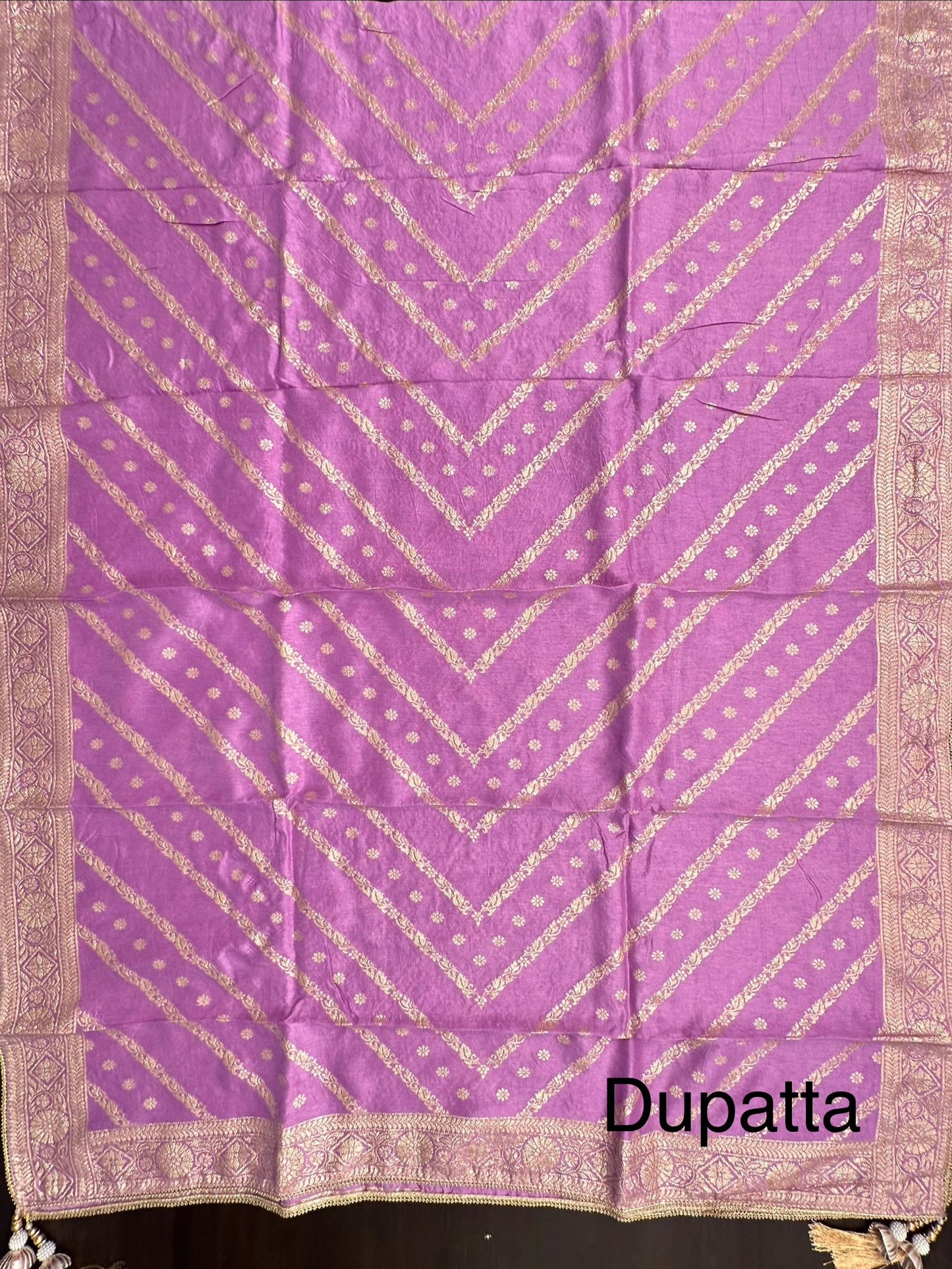 Purple Artificial Crepe Unstitched 3-Piece Suit