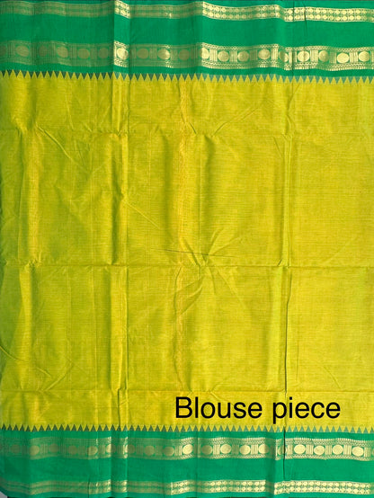 Green Narayanpet Cotton Saree