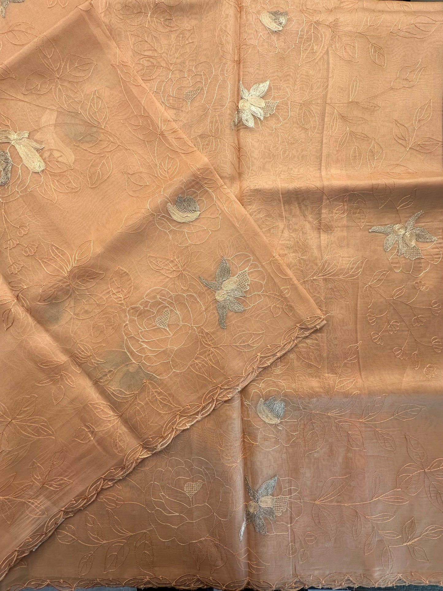 Applique Organza Saree