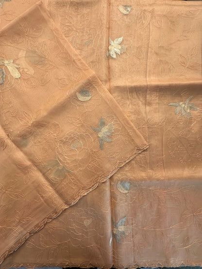 Applique Organza Saree