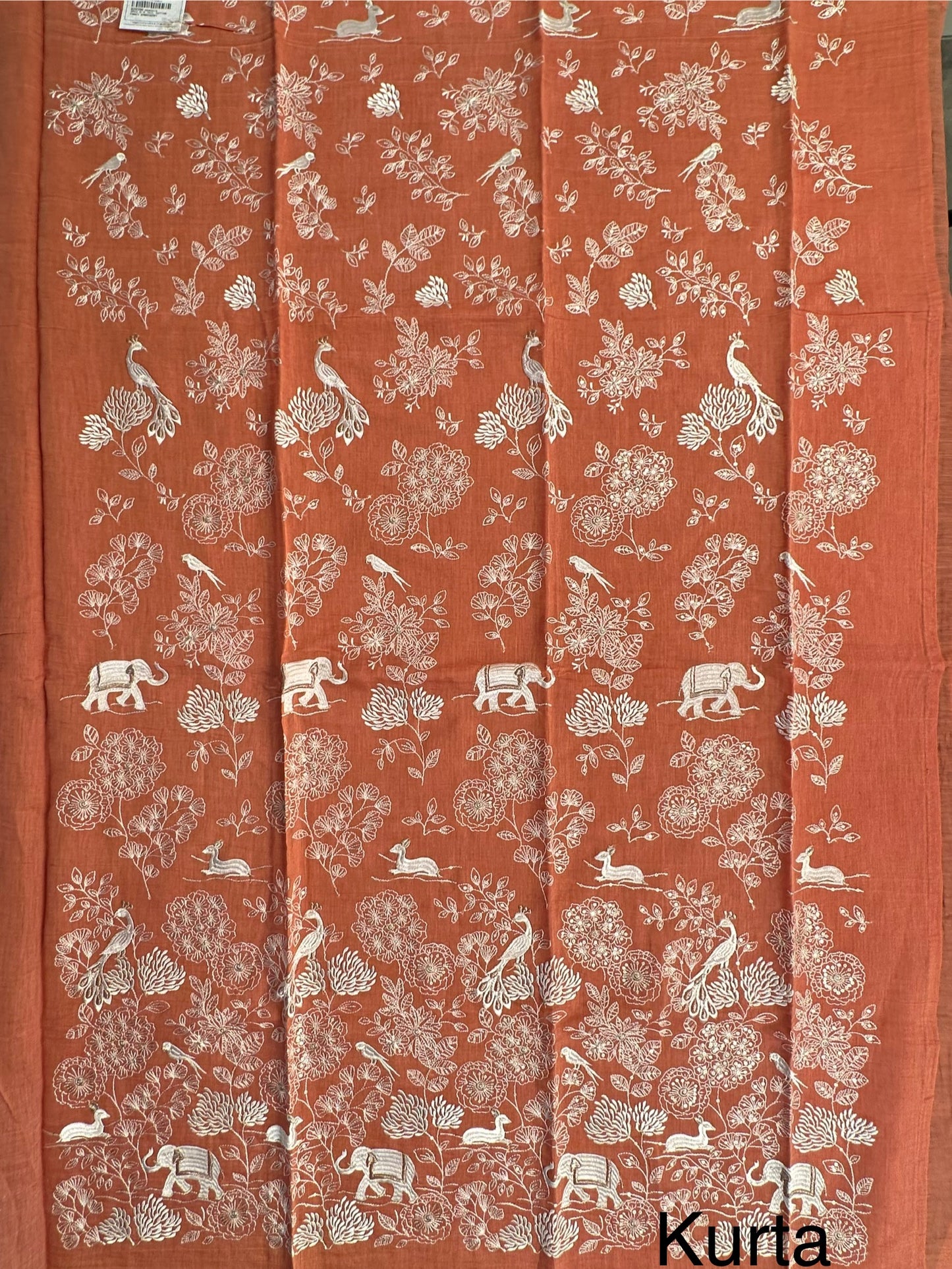 Peach Arya Pure Cotton 3-Piece Suit