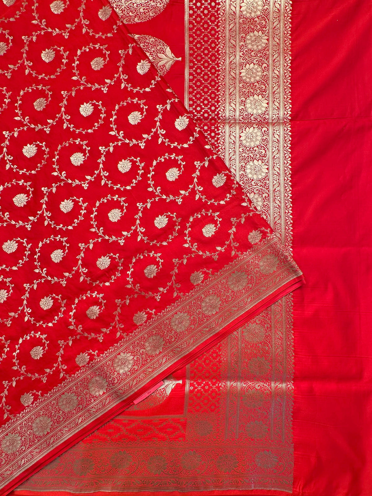 Red Banarasi Jaal Artificial Silk Saree