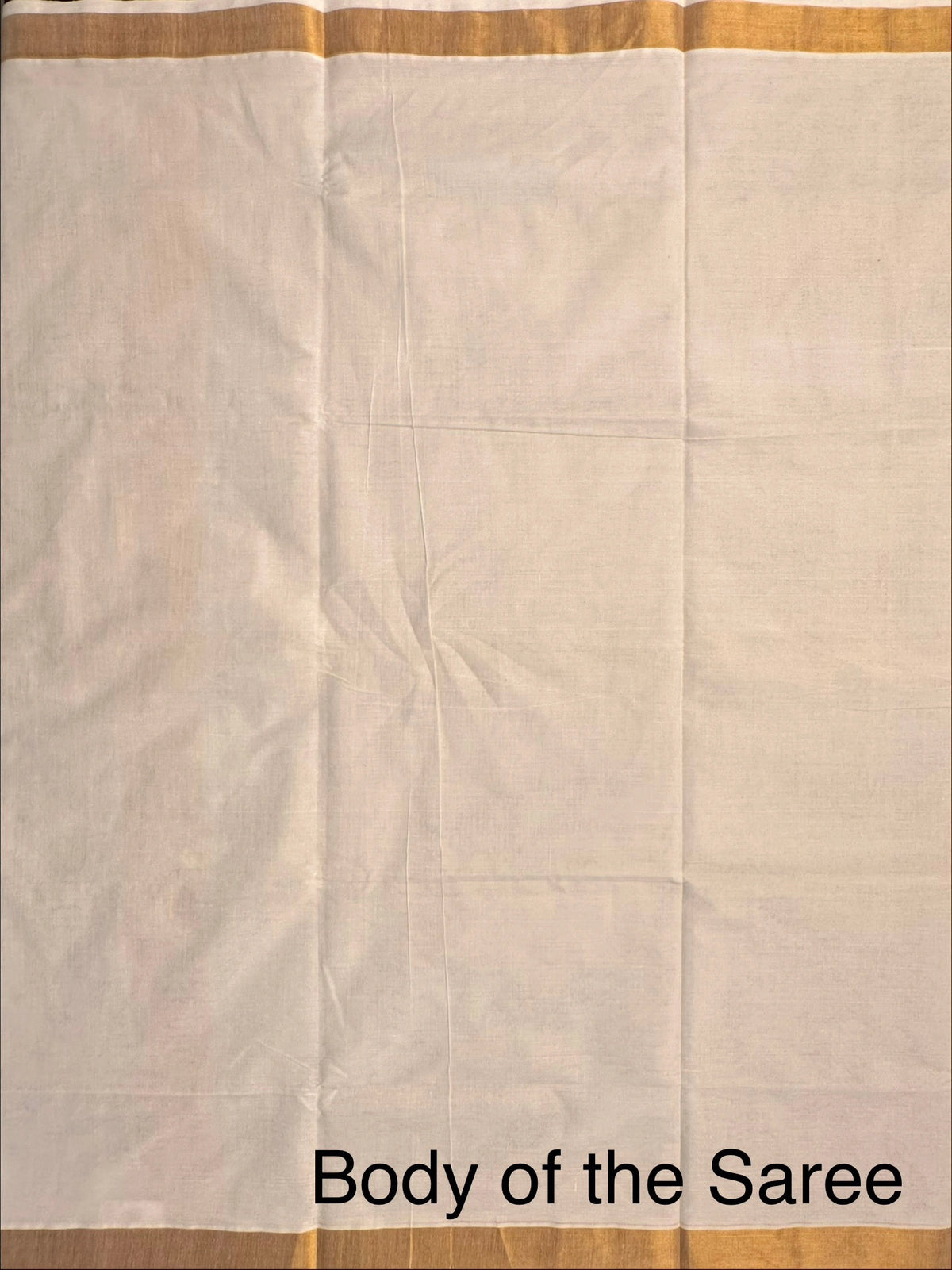 White-Golden Kerala Cotton Saree