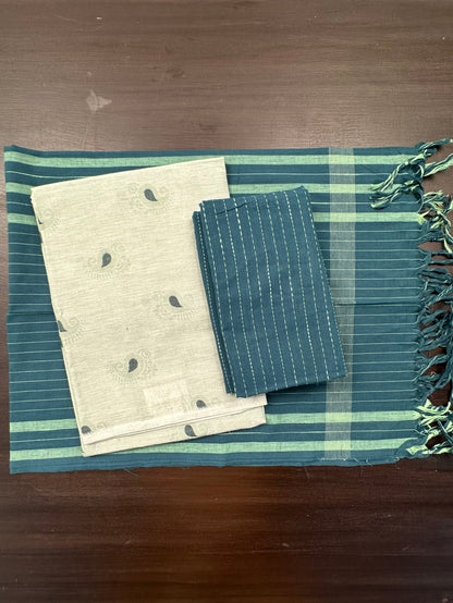 Pista Green South Cotton Suit