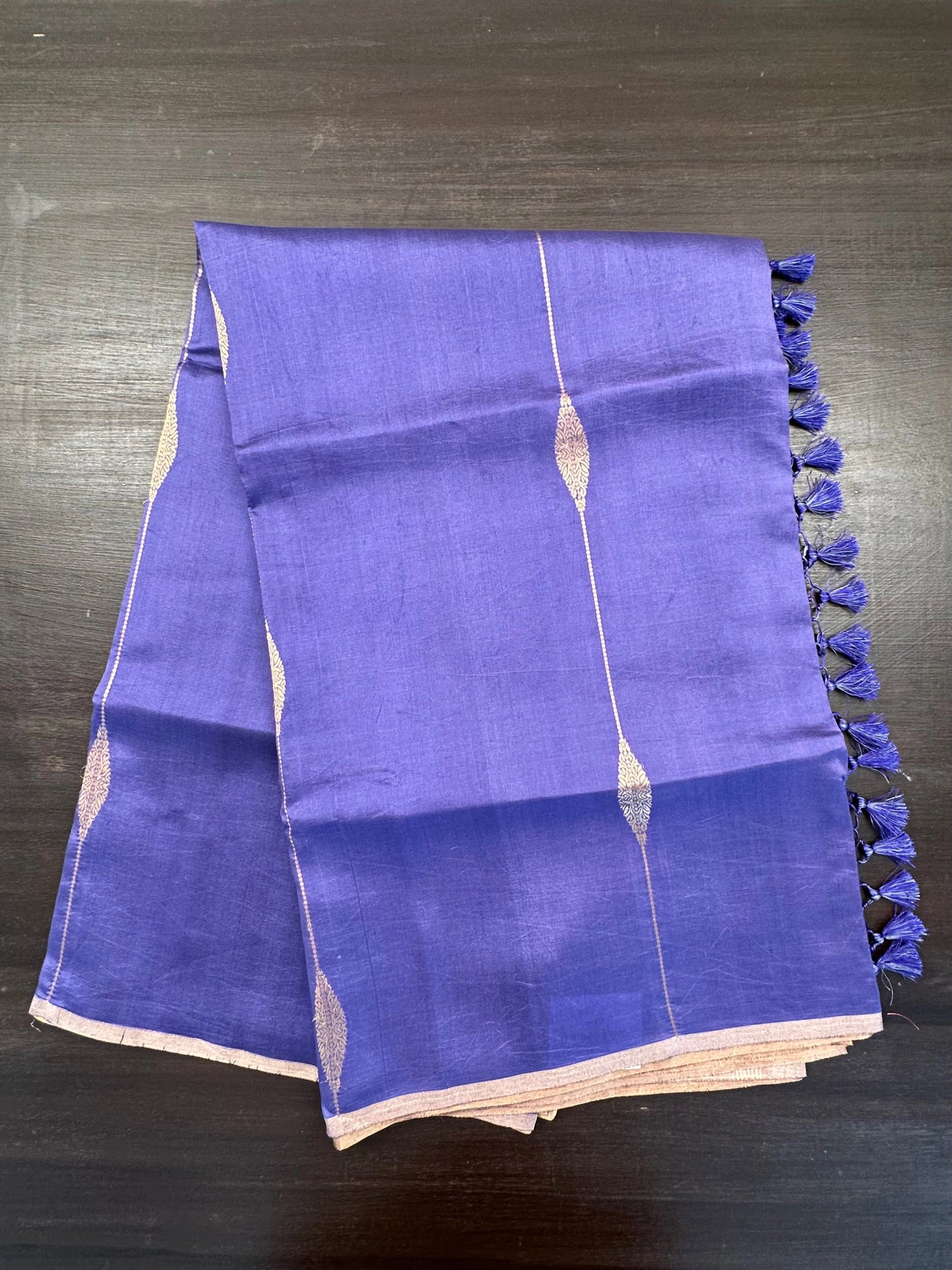 Royal Blue-Navy-Black Vedika Banarasi Pure Silk Saree