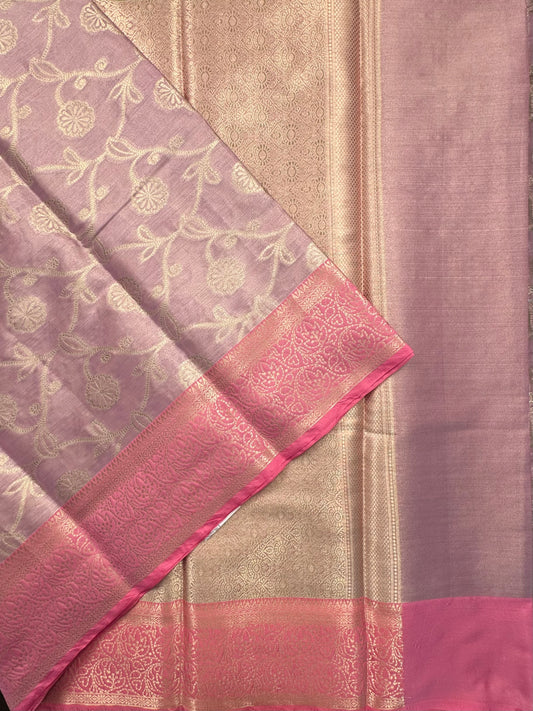 Mauve-Pink Seerat Tissue Saree