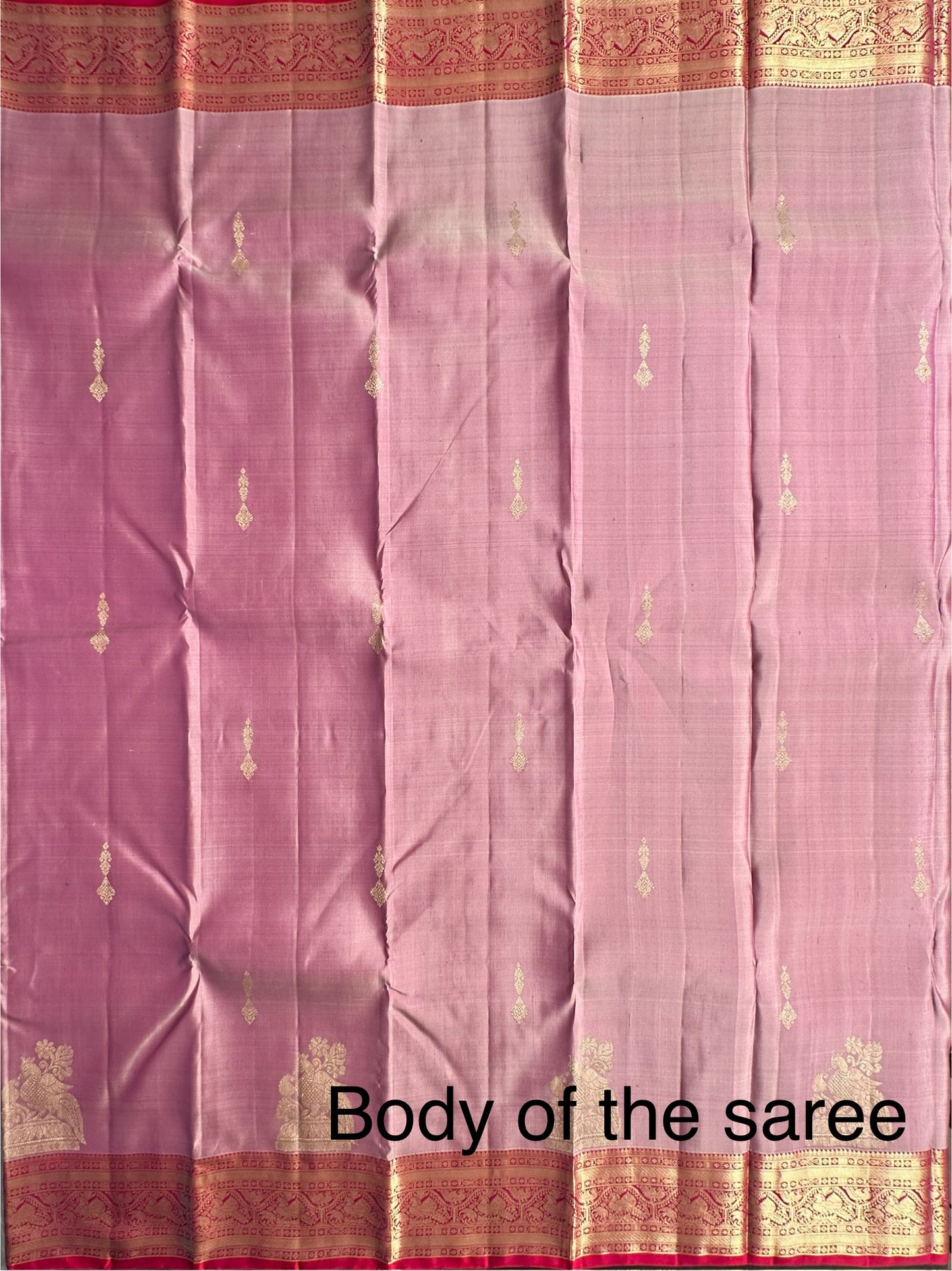 Mauve-Rani Handloom Kanjivaram Pure Silk Saree