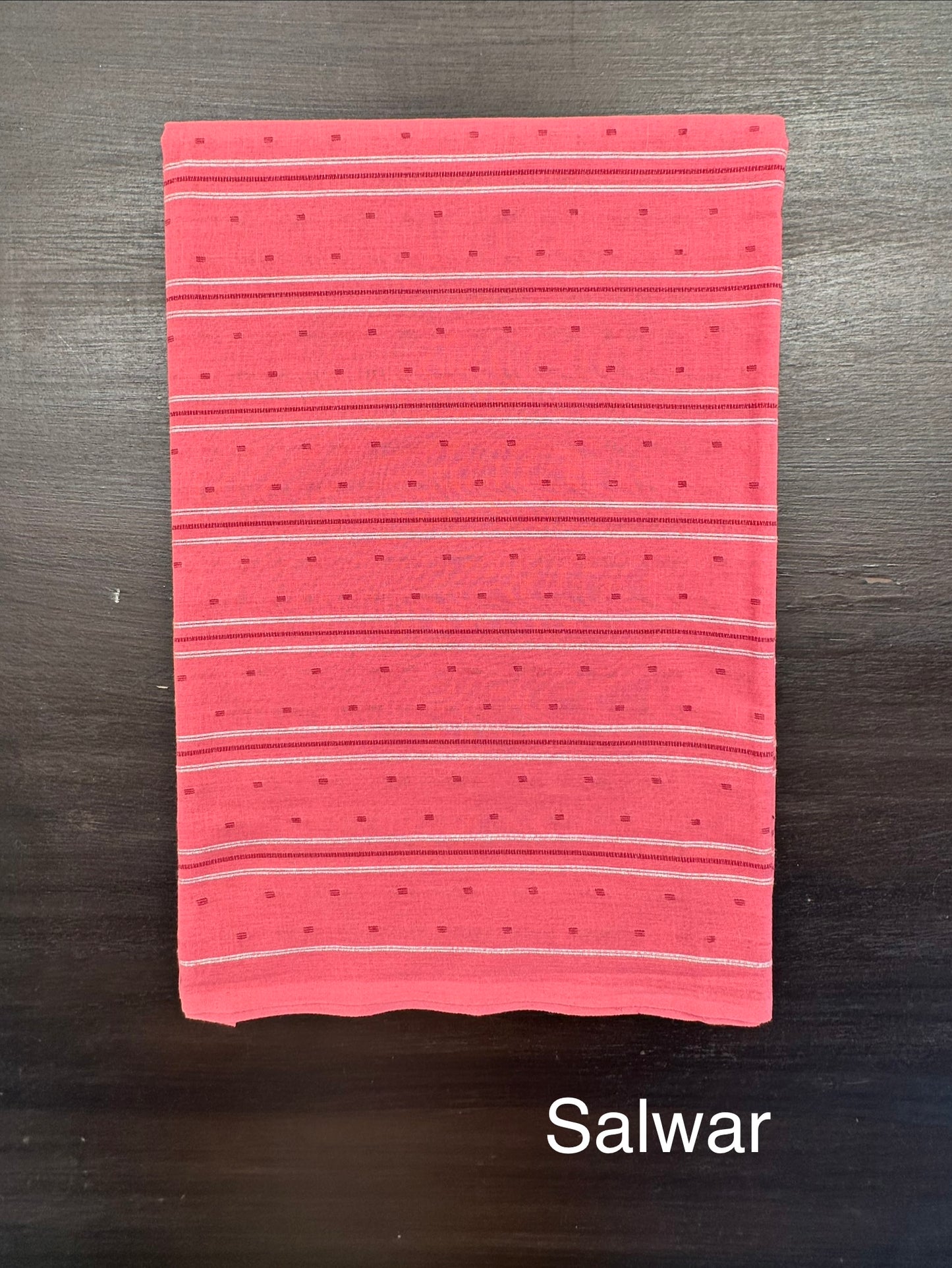 Coral Pink Unstitched South Cotton Suit