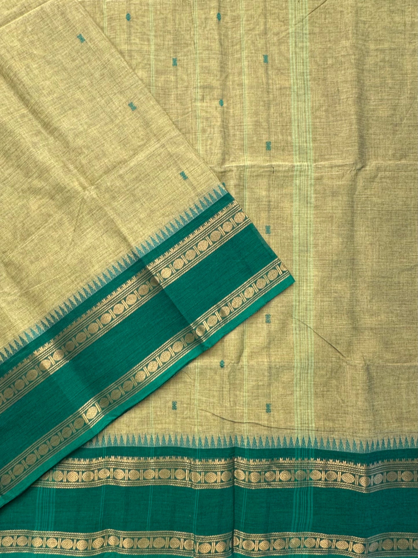 Green Narayanpet Cotton Saree