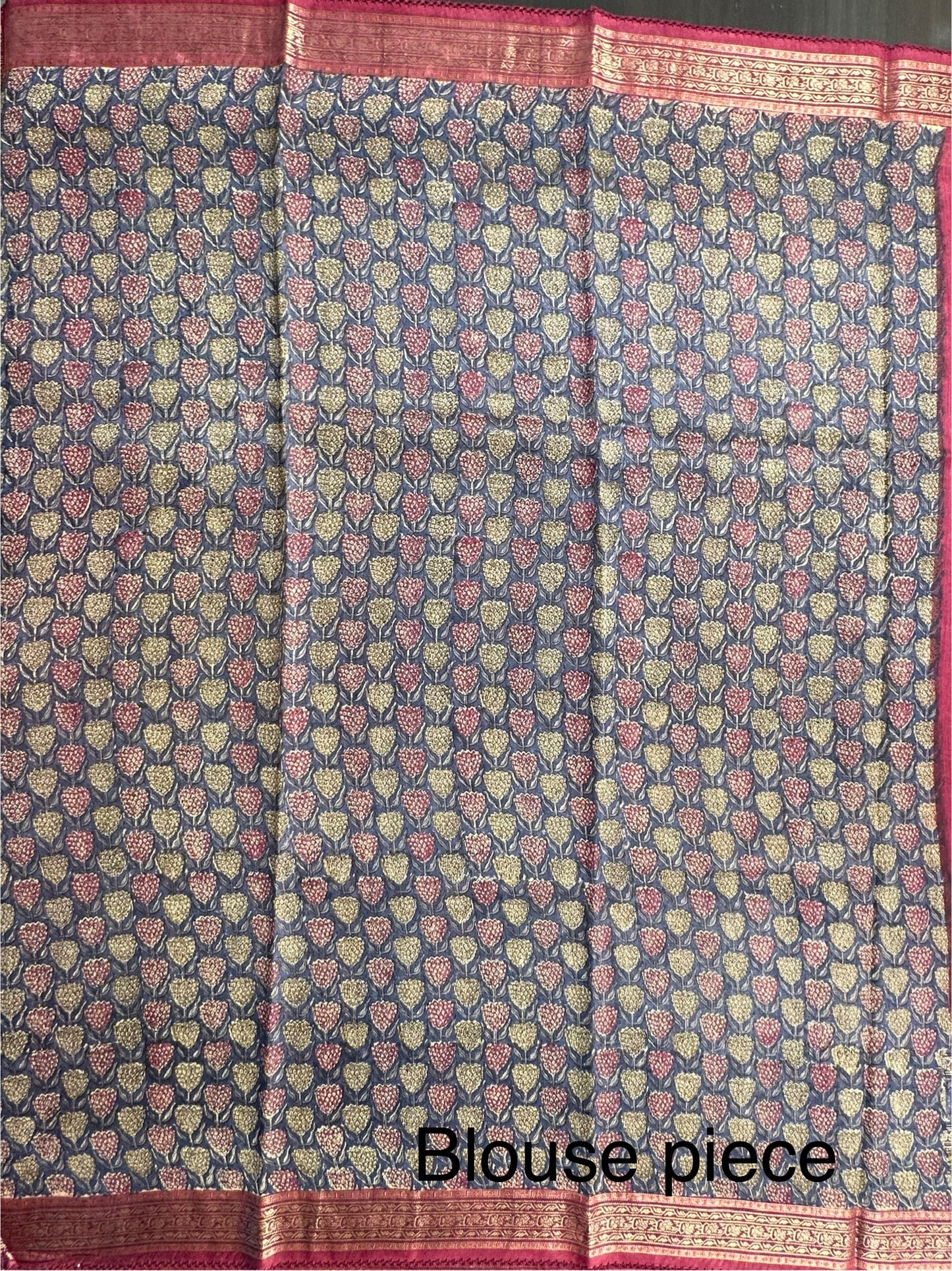 Maroon Muga Silk Saree