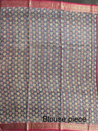 Maroon Muga Silk Saree