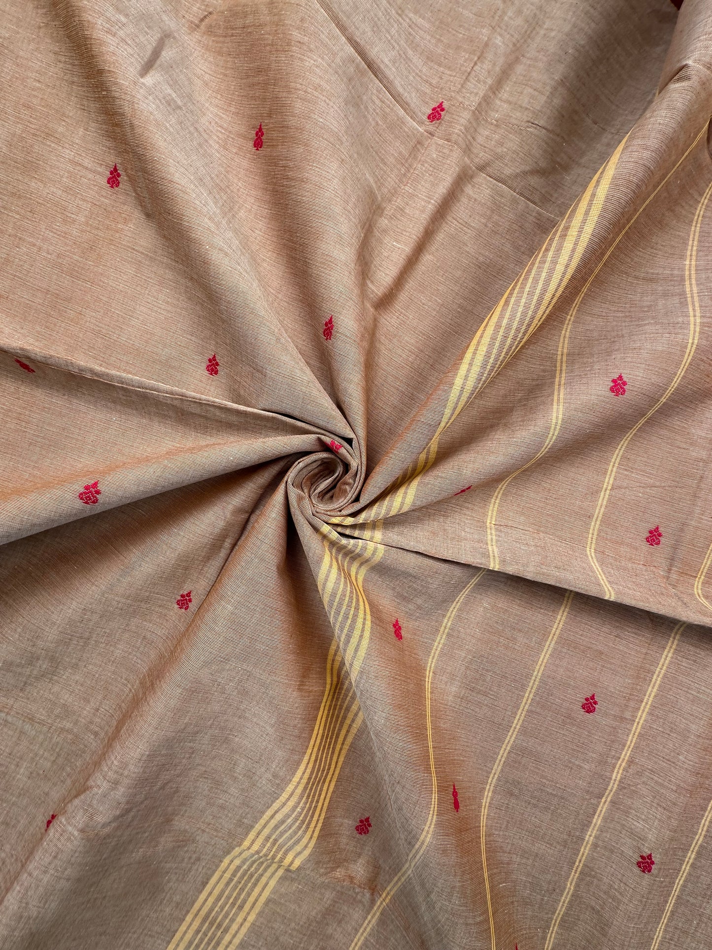 Beige Narayanpet Cotton Saree