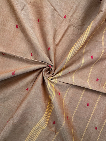 Beige Narayanpet Cotton Saree