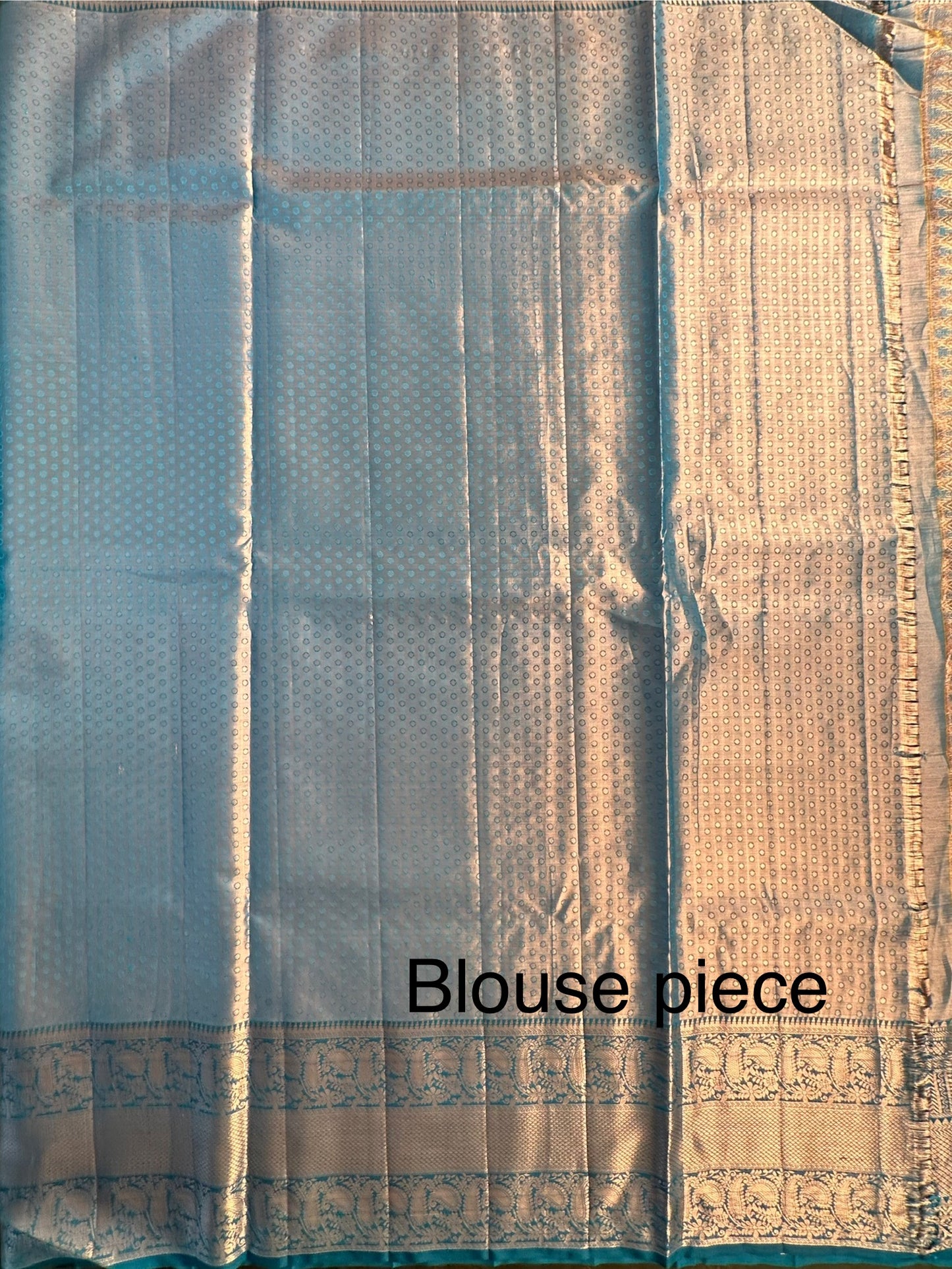 Blue Handloom  Jamawar Pure Tissue Silk Saree