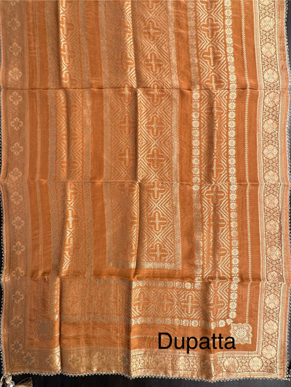 Orange Blended Tissue Suit