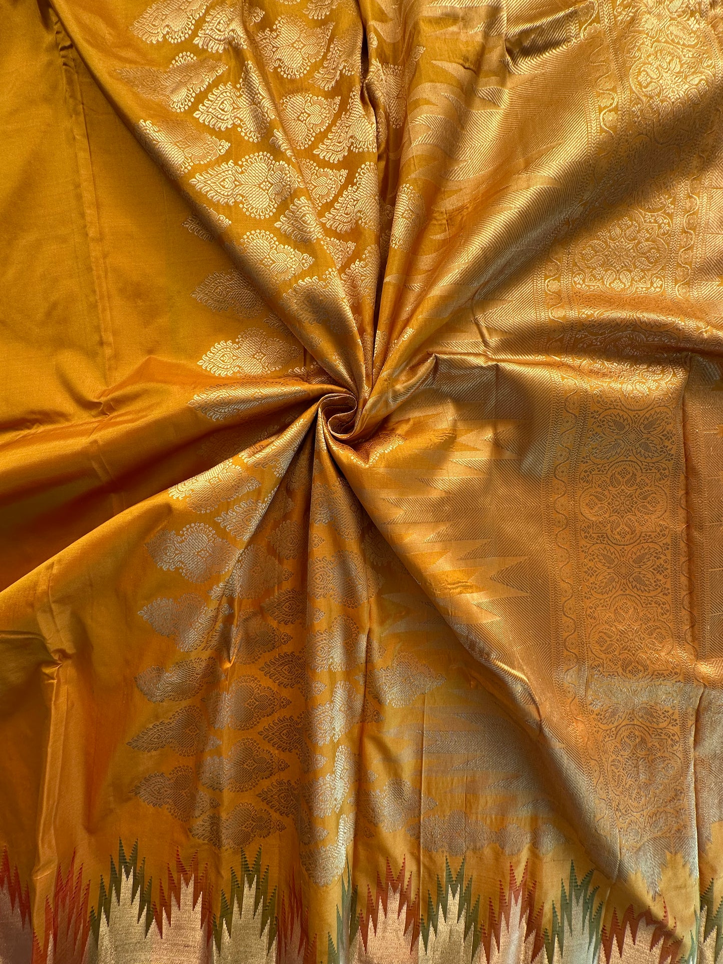 Madurai Temple Border Pure Silk Saree