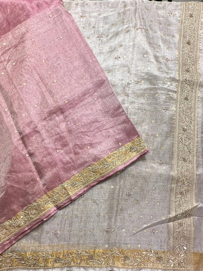 Pure Tissue Saree With Work