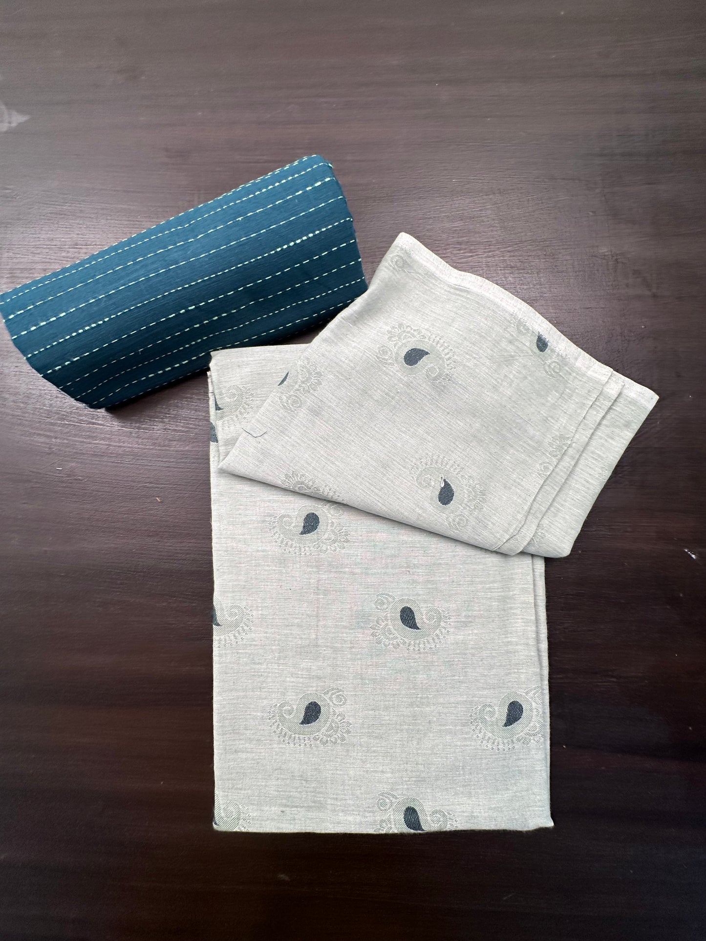 Pista Green South Cotton Suit