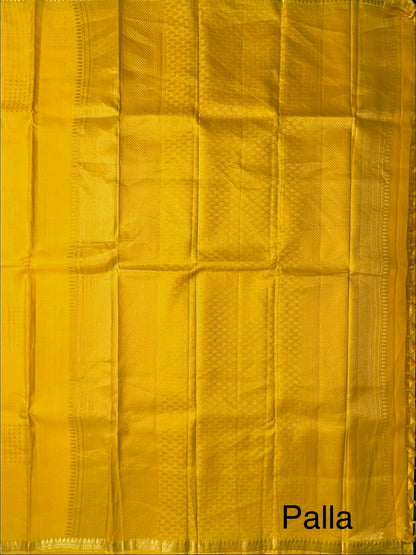 Yellow Handloom Pure Soft Silk Saree