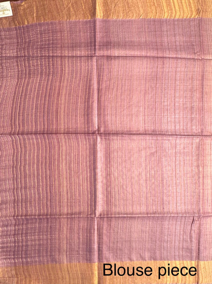 Shaded Purple Handloom Tussar Silk Saree