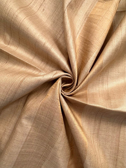 Beige Handloom Tussar Silk Saree