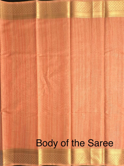 Peach Ananya Tissue Saree