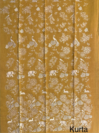 Mehndi Green Pure Cotton 3-Piece Suit