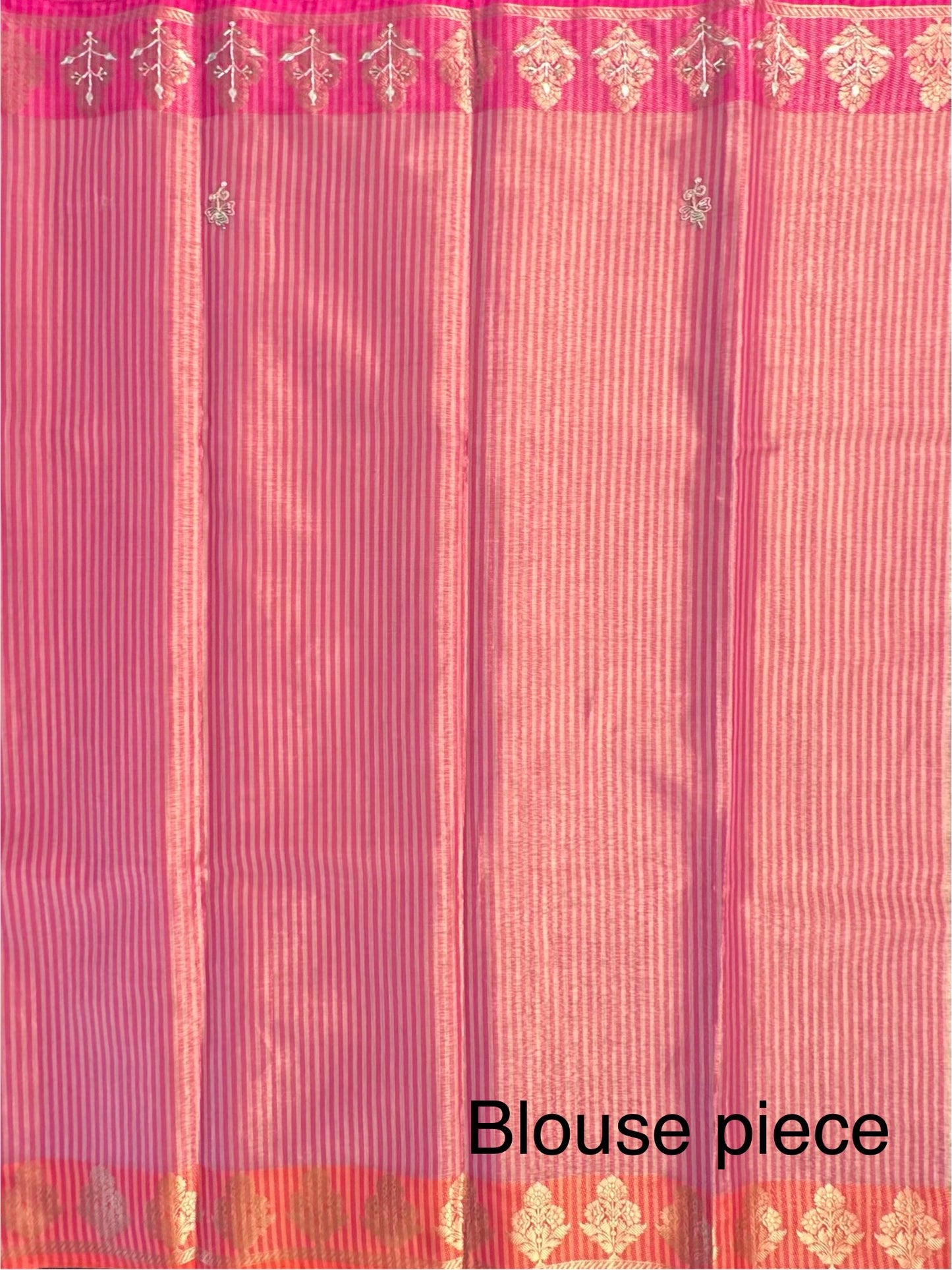 Pink HandWork Fancy Tissue Saree