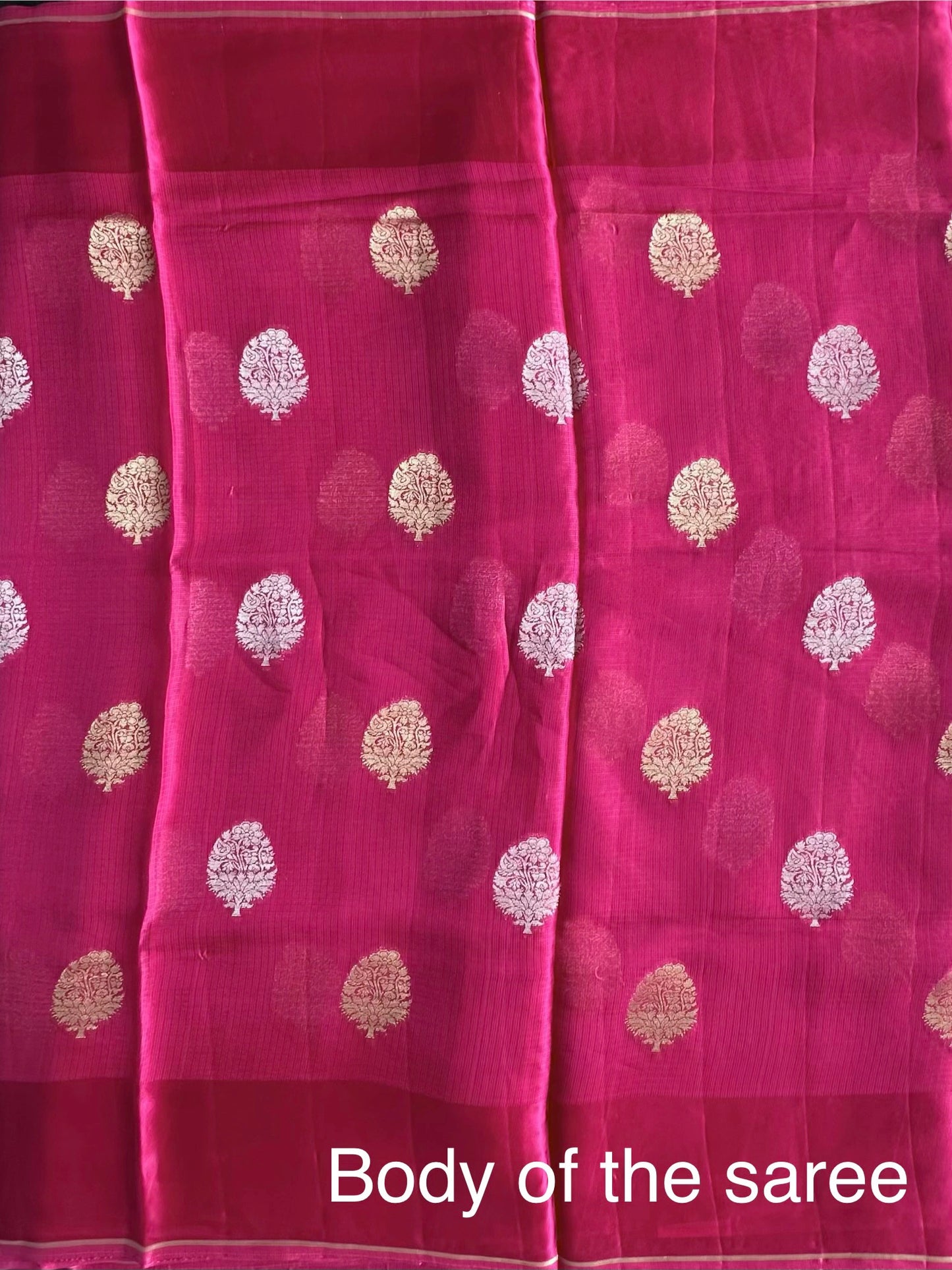 Rani Manika Kota Doria Art Silk Saree