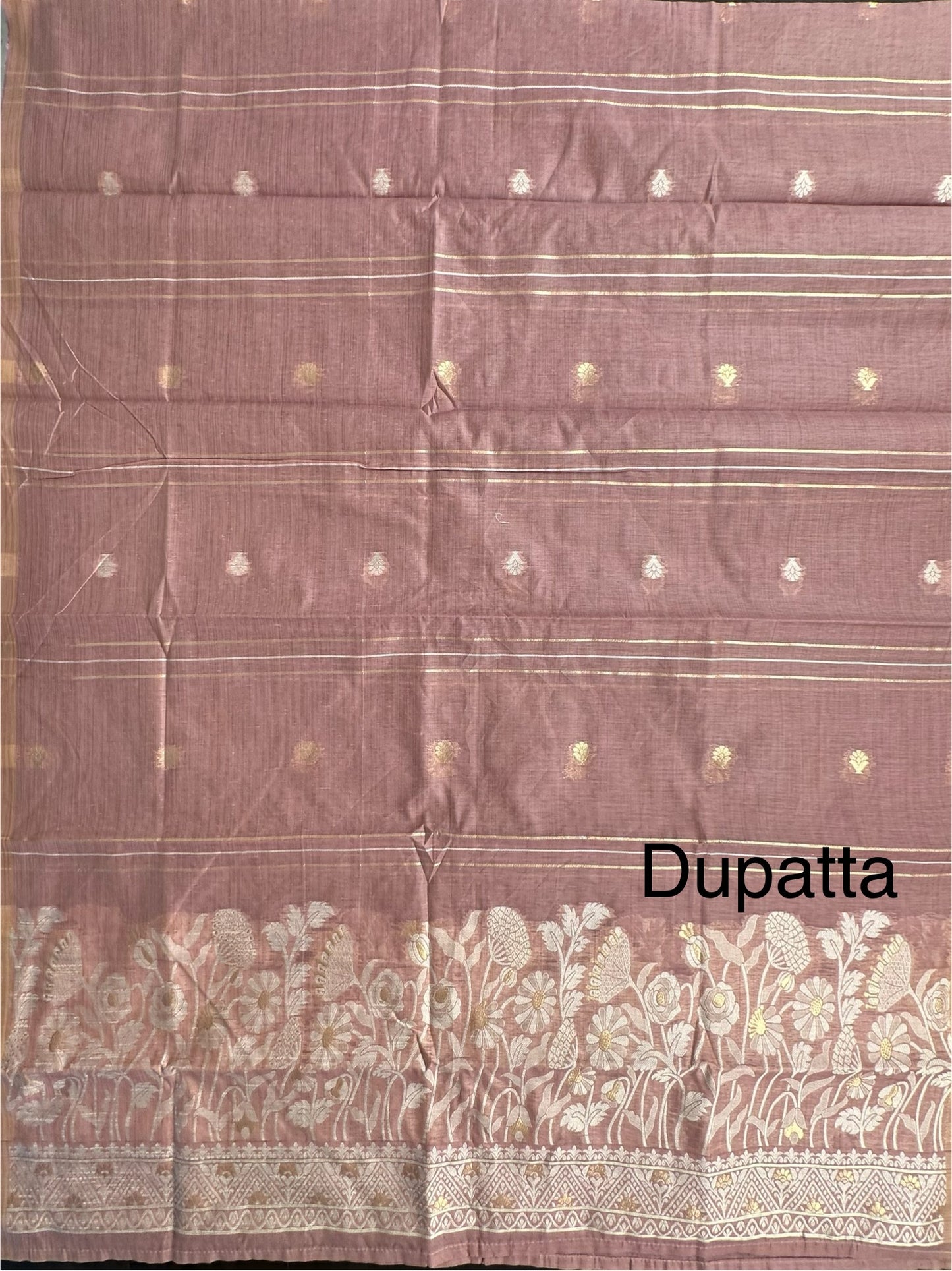 Dusky Pink Fancy Cotton 3-Piece Suit