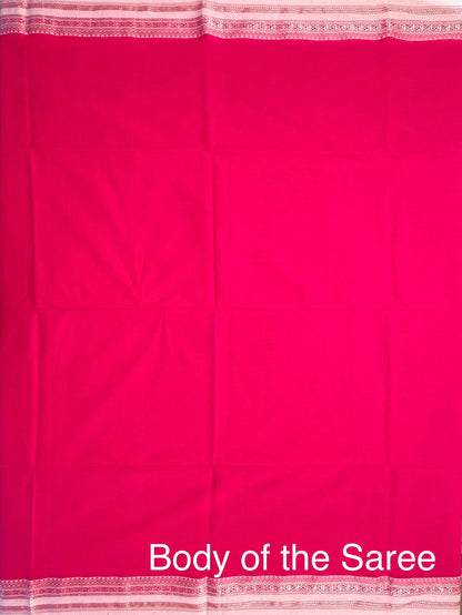 Rani Piku Bengal Cotton Saree