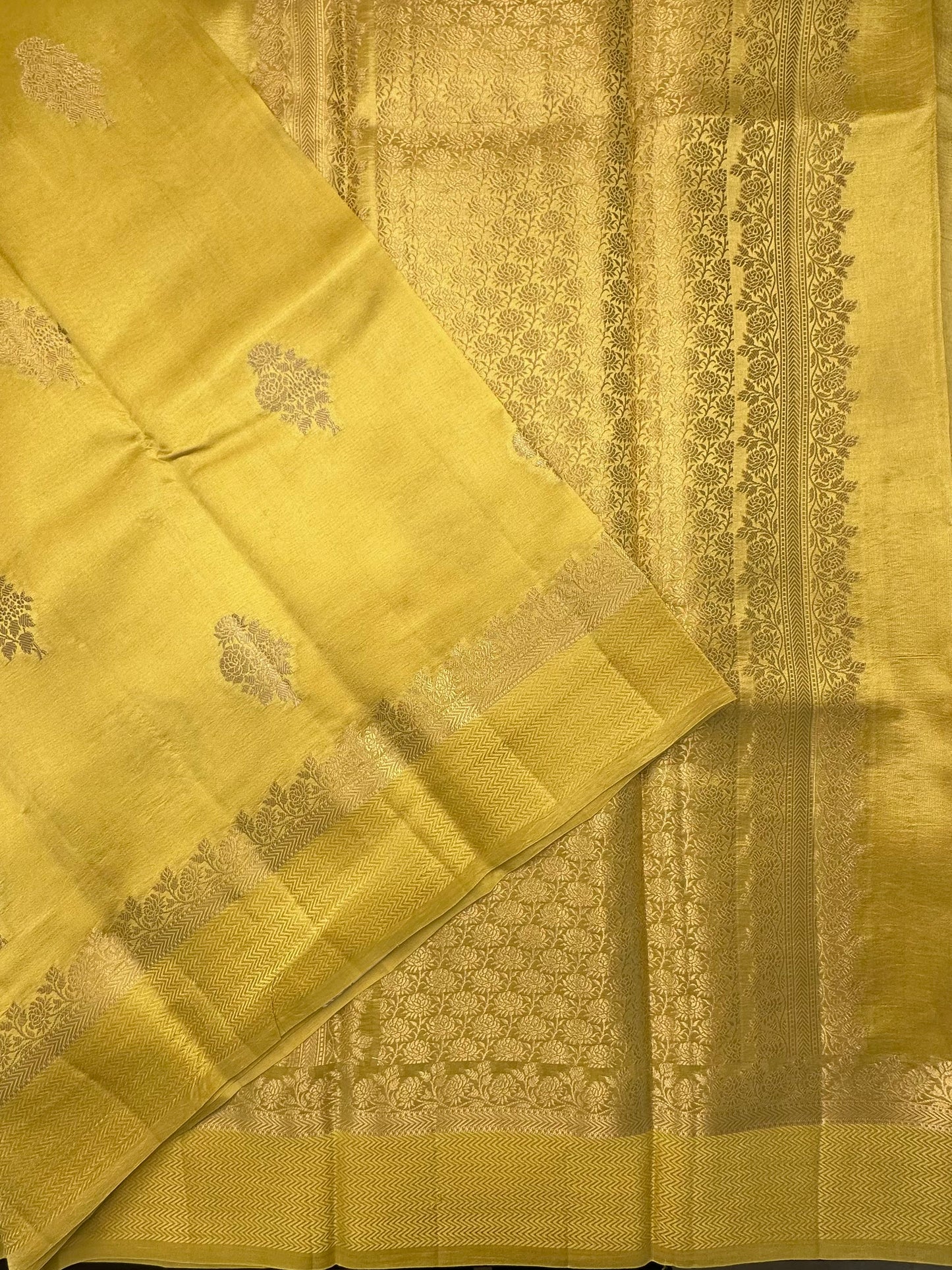 Yellow Vishakha Pure Silk Saree