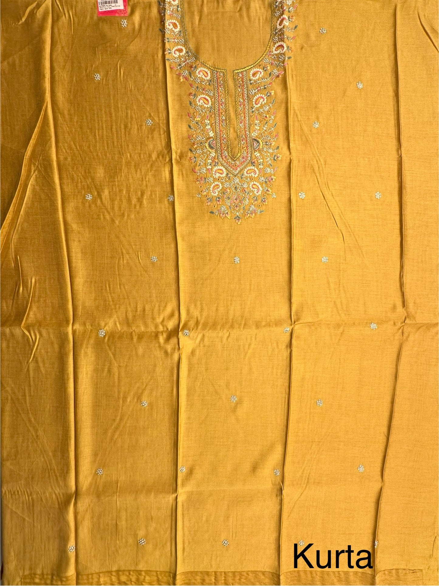 Mustard Pittan Work Cotton 3-Piece Suit