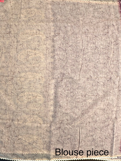 Purple-Beige Dhara Chanderi Saree