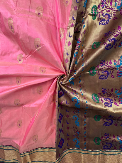 Pink-Purple Paithini Silk Saree