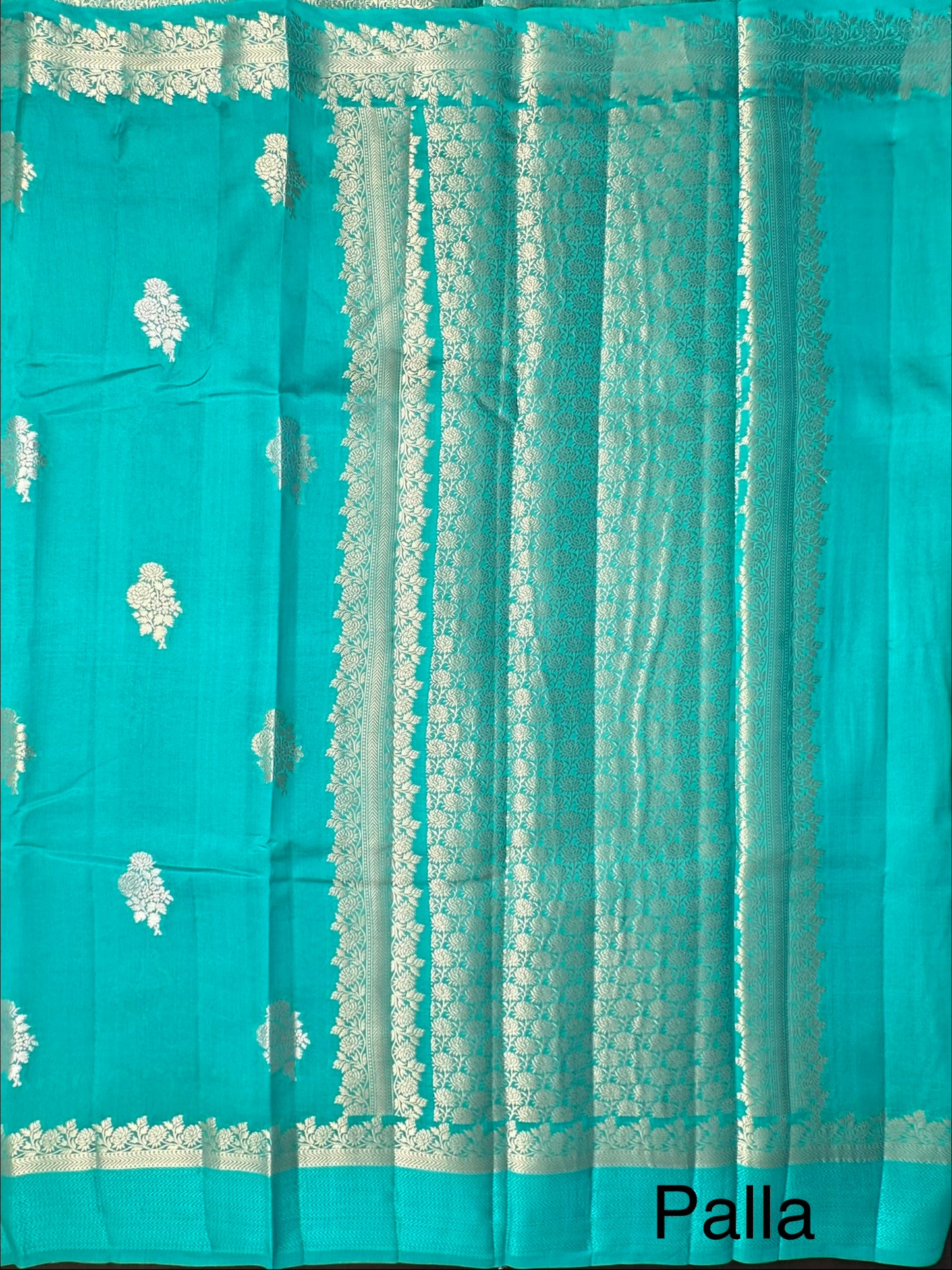 Sea Green Vishakha Pure Silk Saree