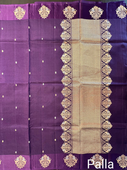 Olive Green Banarasi Satin Saree