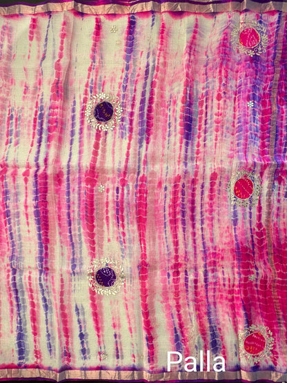 Shibori Bandhej Kota Silk Saree