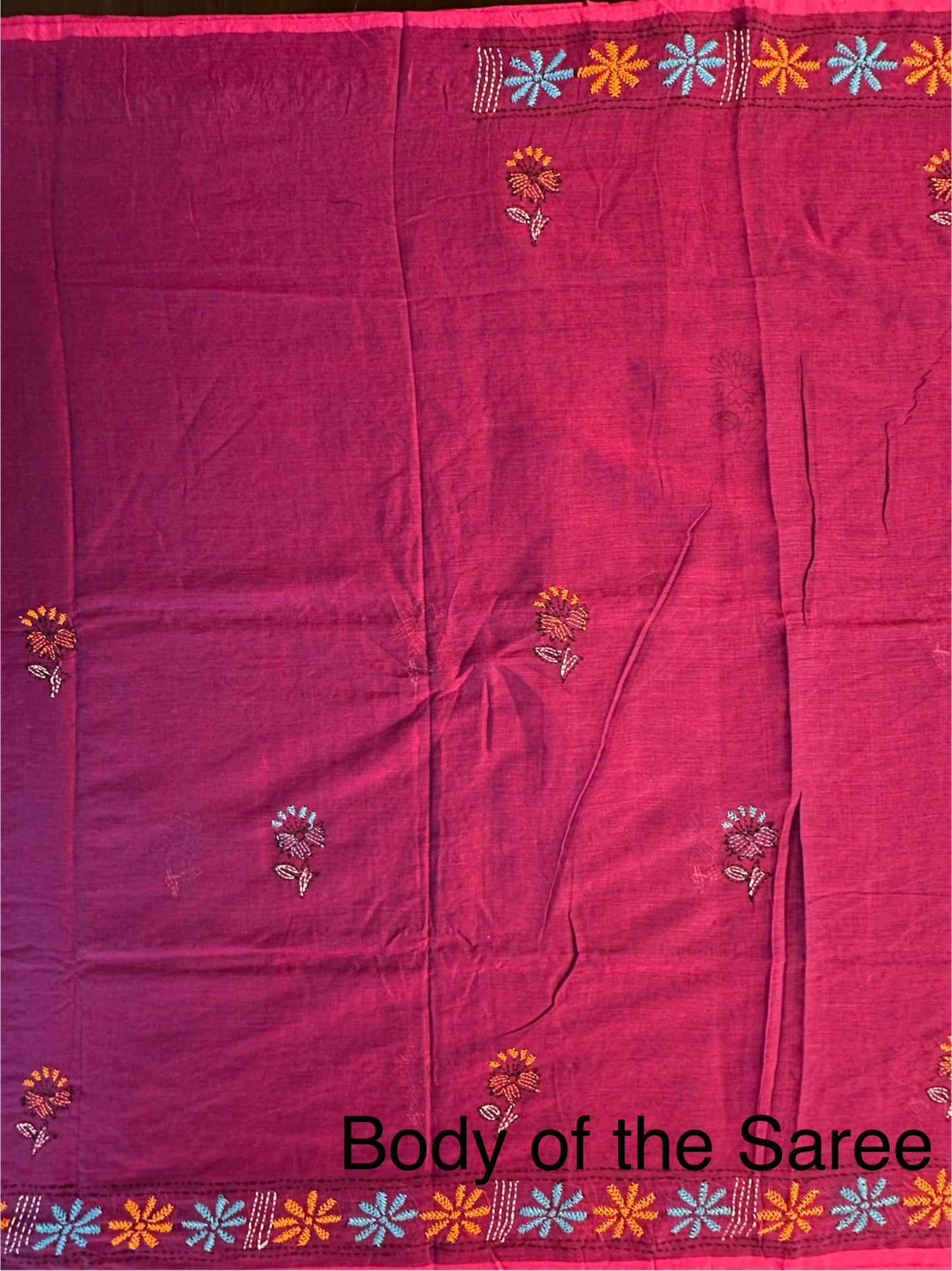 Kaantha Embroidery Cotton Saree