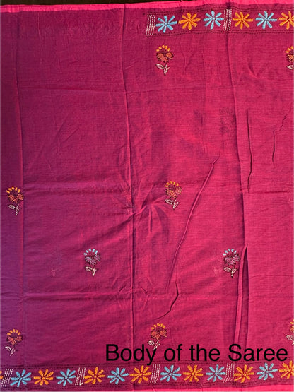 Kaantha Embroidery Cotton Saree
