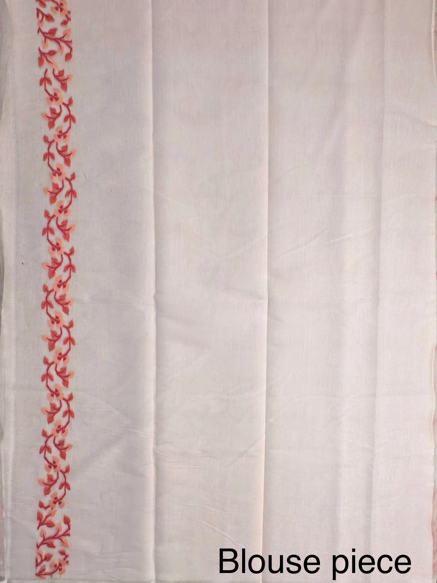 Off White-Red Jamdani Fancy Cotton Saree