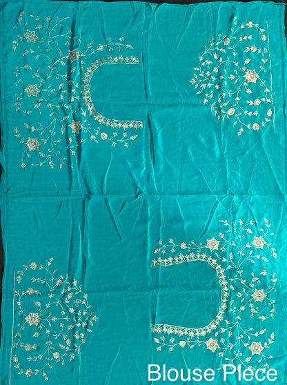 Leheriya Saree with Hand Work Blouse