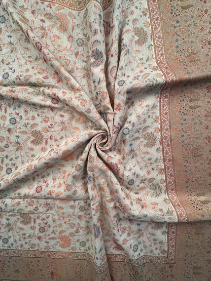 Cream-Beige Woolen Shawl