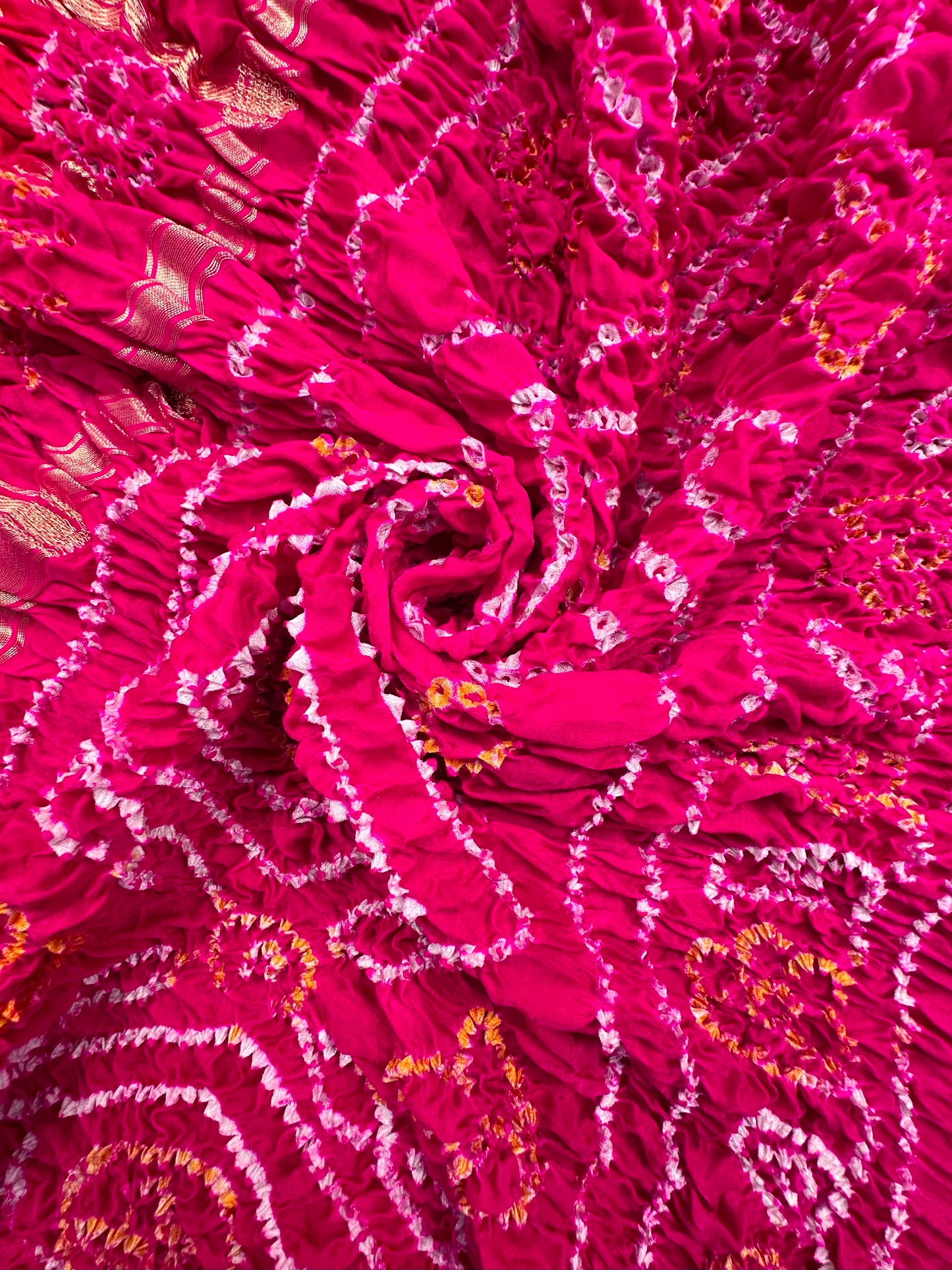 Rani Gharchola Bandhej Gajji Silk Saree
