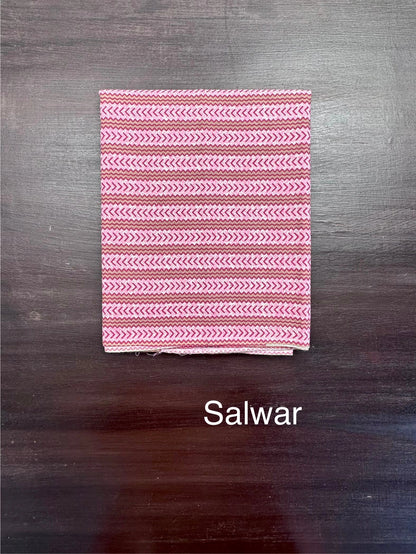 Pink Jaipuri Necktie Cotton 3-Piece Suit